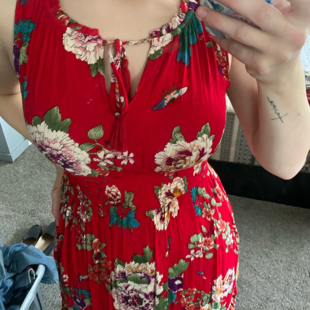 Beautiful red floral dress
